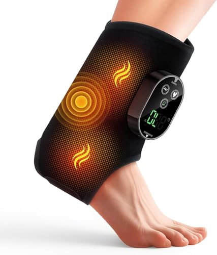 Huiteng XR Kabelloses Fußmassagegerät bei Neuropathie 6 Wärmestufen & 3 Vibrationsmodi 3000mAh Akku zur Schmerzlinderung Förderung der Durchblutung & Muskelentspannung (Black)