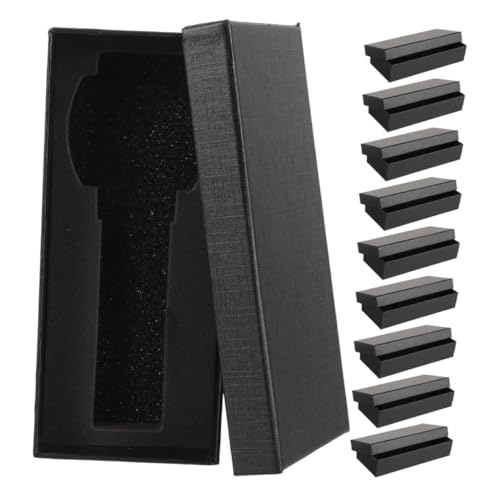 Boîte de rangement raffinée avec coussin LIFKOME : lot de 10 boîtes à montres papier noir