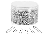 700 Pieces Paper Clips, Jumbo Medium Small Sizes Silver paperclips,Assored Size for Office School Do