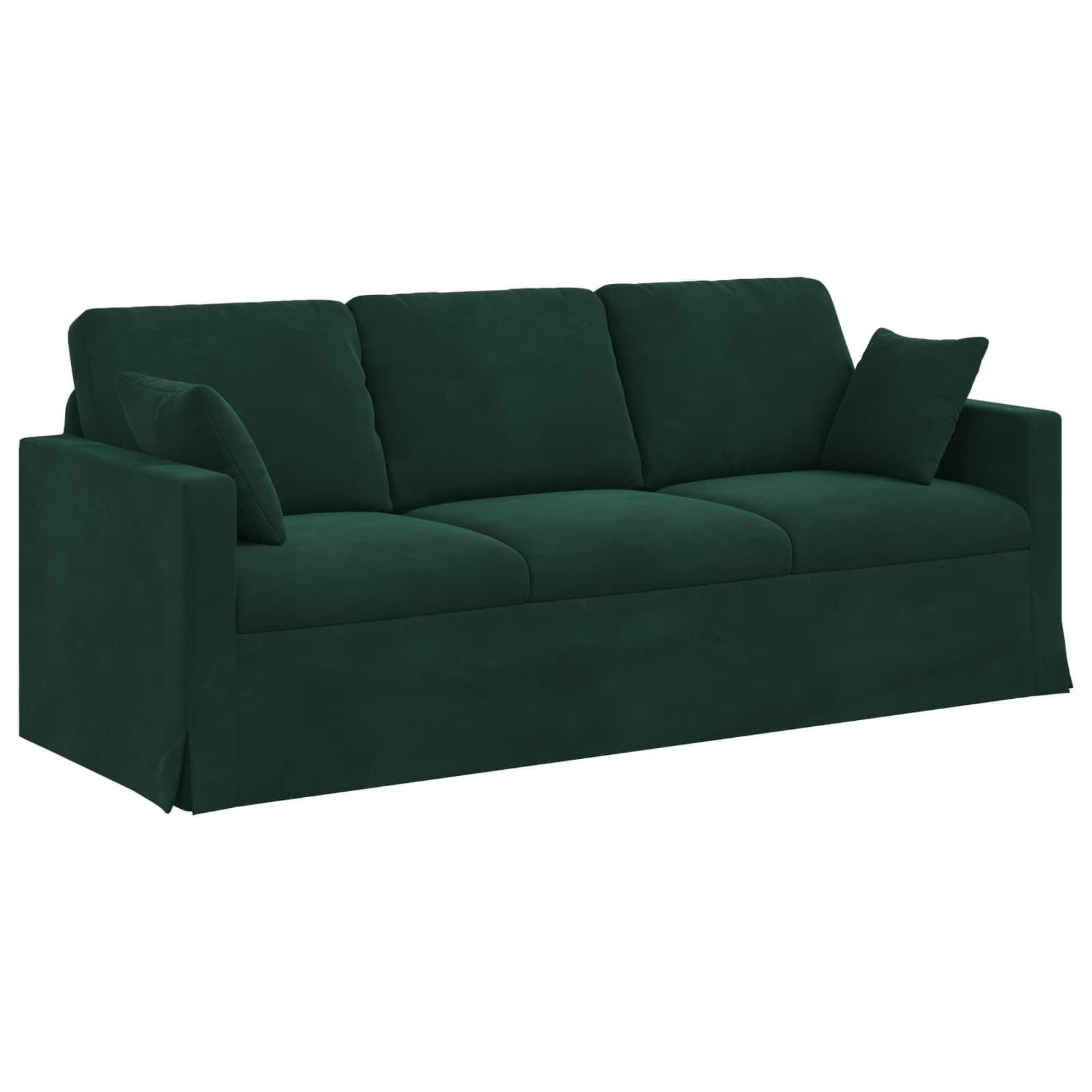 vidaXL Sofá Verde Oscuro 198 x 78 x 80 cm Terciopelo