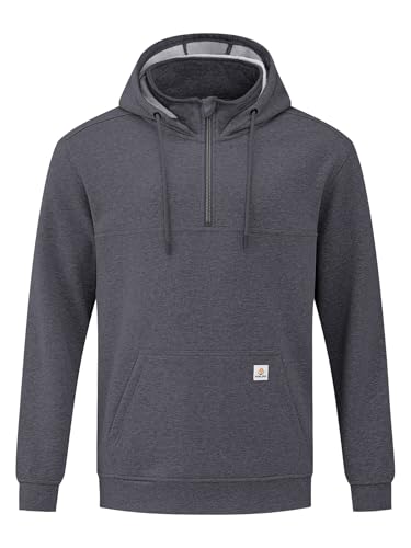 VANLENS FR Hoodies for Men 10.5oz Quarter-Zip Heavyweight FR Sweatshirt Mens Flame Resistant Hoodies