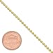 The Bling Factory 2.3mm 14k Yellow Gold Plated Military Ball Chain Necklace, 24 inches
