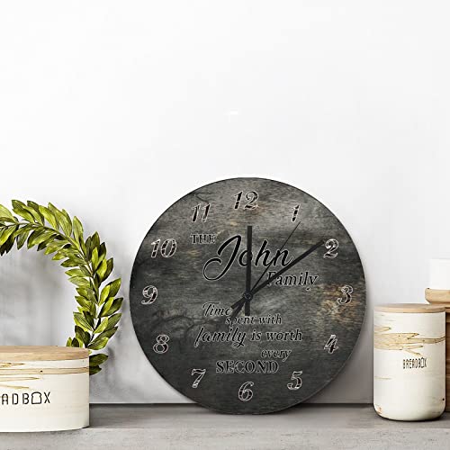 Horloge murale pour salon lisible et sans tic-tac