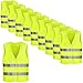 Produktbild 10 Stück Warnwesten Auto, warnwesten set,Gelb Sicherheitsweste 360 Grad Reflektorweste Unfallweste Pannenwesten Waschbar warnwesten für Pannenhilfe Auto LKW KFZ