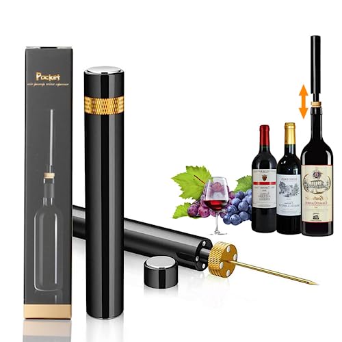Corkscrews Wine Bottle Opener, Cork Screws for Wine Bottles, Air Pump Cork Remover, 7S Quick Bottle Opening, Detachable, Effortless (Gold)