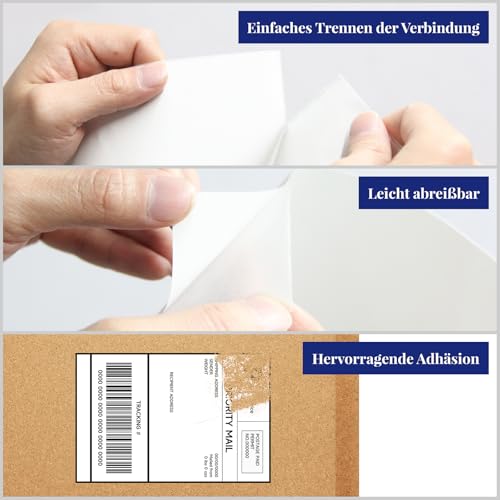 Homelux Thermo Etiketten 3000 Stück Thermoetiketten 4 × 6 Zoll 6 Rollen Thermoetiketten Versandetiketten 100x150mm Adressetiketten Selbstklebend