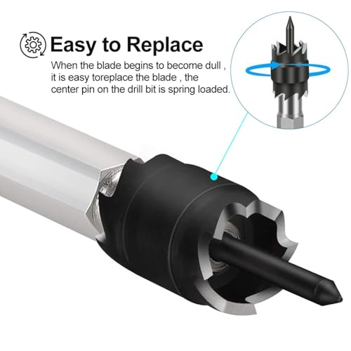 Broca para remoción de soldadura por puntos, doble cara, punta de carburo, acero inoxidable, herramienta para reparación de paneles carrocería y uniones soldadas (broca para soldadura 8 mm) miniatura 4