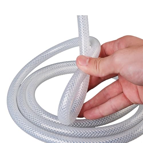 Ablaufschlauch Verdickter Silikonschlauch, Lebensmittelqualität, geflochtener Faserschlauch, Flüssigkeitstransport, Lebensmittelverarbeitung, 1 Meter Wasserpumpe(ID 8mm x OD 12mm)