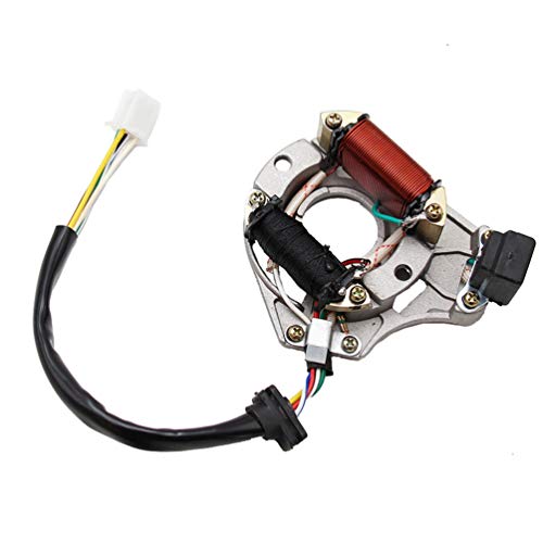 ATV Qaud 2 Coils Stator Ignition Magneto Plate, PRO BAT, Magneto/Stator Plate Rotor for 50cc 125cc 70cc 90cc 110cc Dirt/Trail/Pit Bikes