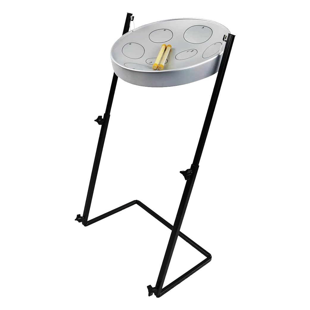 Jumbie Jam Steel Drum Ready-To-Play-Kit Silver Finish with Metal Z-Floor Stand