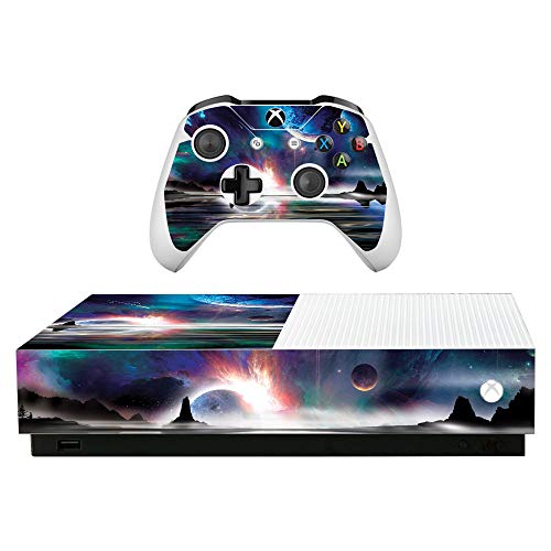MightySkins Skin for Microsoft Xbox One S All-Digital Edition - Space Horizon | Protective, Durable, and Unique Vinyl Decal wrap Cover | Easy to Apply, Remove, and Change Styles | Made in The USA