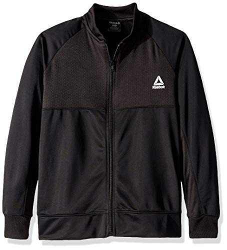 Reebok Boys' Big Essentials Track Jacket, Black, 14/16