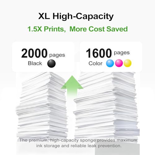 Image of 962xl Ink Cartridges Combo Pack Replacement for HP 962 XL HP962XL Work for HP OfficeJet Pro 9015e 9010 9012 9012e 9018e 9025e 9015 9018 9025e 9025 9020 9022 Printer(Black, Cyan, Magenta, Yellow)4-Pack