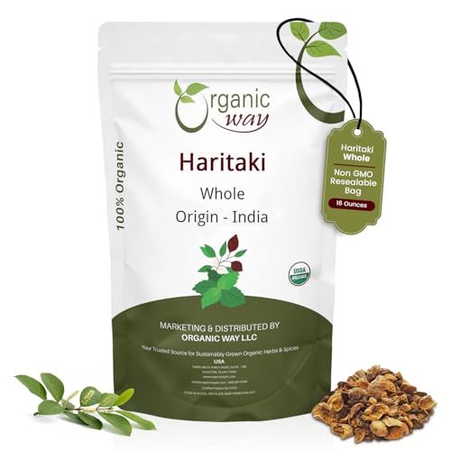 Organic Way Haritaki Whole – 16 Ounce