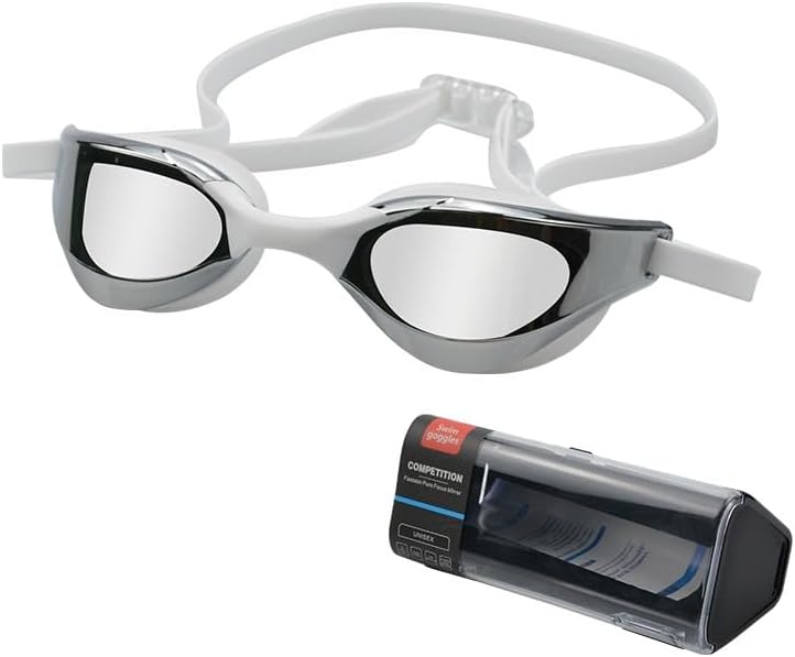 Adult Swimming Goggles Waterproof Anti-fog Electroplating Silicone Racing