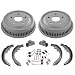 Fits 1994-1999 Dodge Ram 1500 Brake Drums Brake Shoes Wheel Cylinders with Rear Combi Kit