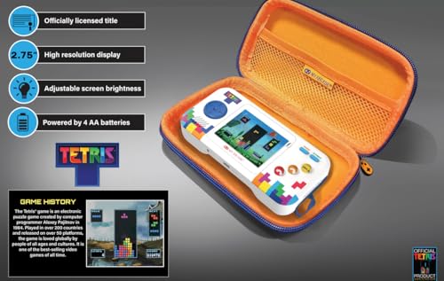 Image of My Arcade Tetris Pocket Player Bundle: Officially Licensed, Portable Gaming Console, Puzzle Games,Travel Case and Screen Protector Included