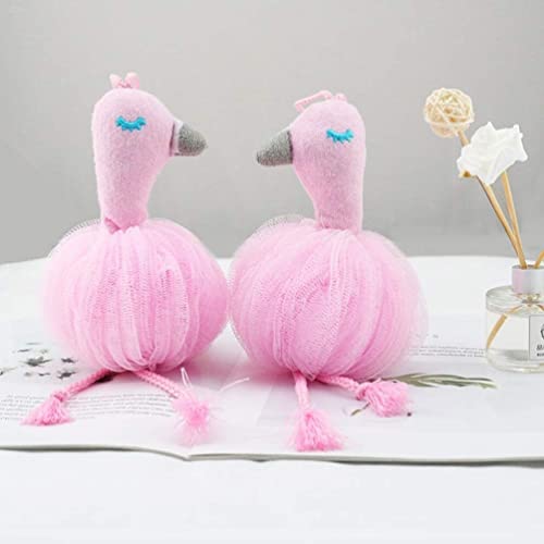 Esponja loofah ducha flamenco puf bola malla bañera exfoliador cuerpo baño 5
