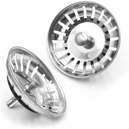 Colador para fregadero de cocina de acero inoxidable 2 piezas