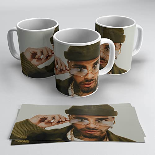 newseny Tazza Rauw Alejandro Saturno Reloaded - Regalo per i fan del cantante Rauw Alejandro (Rauw Alejandro - Cara)