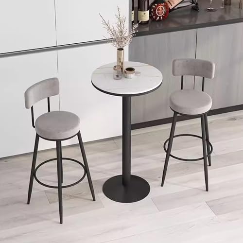 Table de bar ronde extérieure et cuisine, mange-debout bistro compact - 5