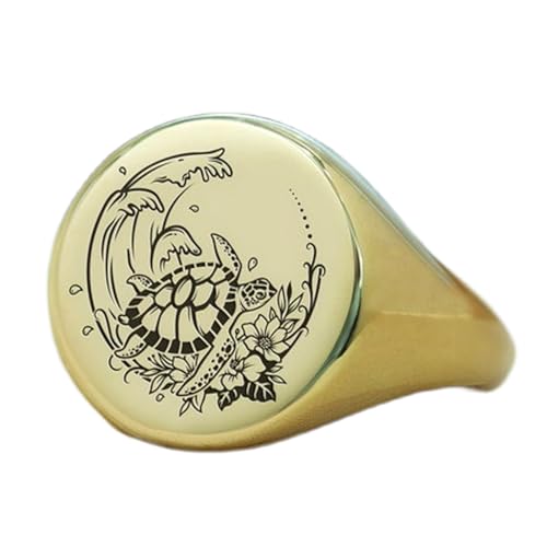 Bague tortue style vintage, le bijou d'été idéal pour vos sorties de plage