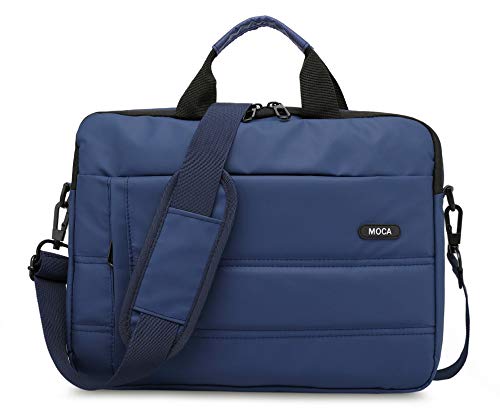 Image of MOCA Men's compatible Laptop Sleeve shoulder messenger hand bag for 15 15.4 15.6 inch Macbook pro acer HP Dell inspiron Toshiba Asus laptop bag (Blue)