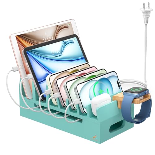 Station de charge en bambou avec support de montre et hub USB Pezin & Hulin