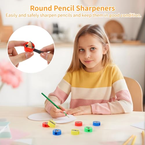 1200 Pcs Pencil Sharpeners Bulk, Mini Handheld Pencil Sharpener, Manual Crayon Sharpeners, Office School Supplies, Mini Pencil Sharpeners for Goodie Bags, Classroom Prizes and School Supplies - Thumbnail 3