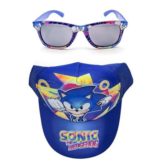 CERDÁ LIFE'S LITTLE MOMENTS Gorra y Gafas de Sol Sonic Set Infantil Original para Niñ@s Unisex - Gorra y Gafas Sonic Accesorios Verano Gafas Protección UV y Gorra Ajustable
