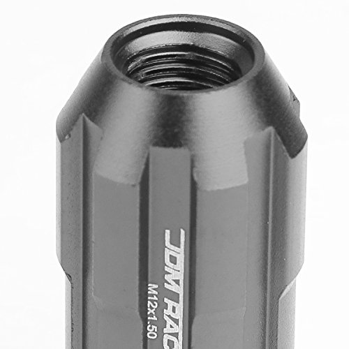 Image of DNA MOTORING LN-ZTL-9025-15-GM 20Pcs M12 x 1.5 Open End Style Wheel Lug Nuts w /Deep Drive Extension Adapter, 24mm OD /50mm H, Gun Metal