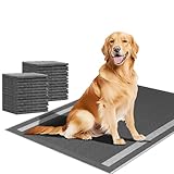 Camonti Dog and Puppy Pee Pads 50 Count, 28'' x 34'' Charcoal Odor-Control Puppy Pads with Leak-Proof Quick-Dry Design, Pet Training Pads for Potty Training Strong Absorbency