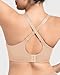 HSIA Bras for Women Minimizer Full Coverage Plus Size Tshirt Convertible Bra Unlined Underwire Seamless Cups with Mesh Light Beige 38DDD