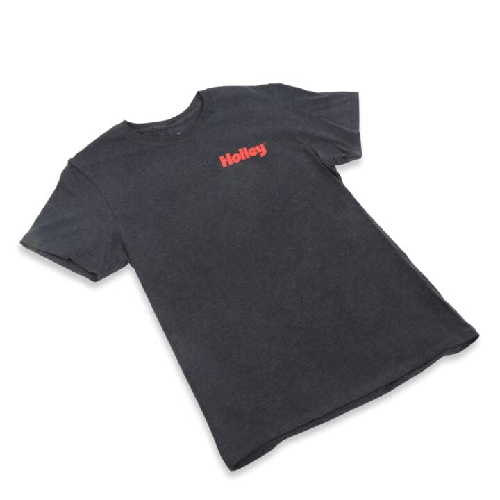Holley 10434-MDHOL Branded T-Shirt - Cotton - Black Heather - Adult Medium