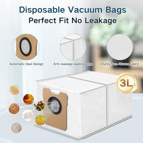 Image of Replacement Parts for Eufy C10 Robot Vacuum Cleaner Accessories, 2 Roller Brush, 4 HEPA Filters, 6 Side Brushes, 6 Dust Bags, 1 Clean Tool, 1 Screwdriver