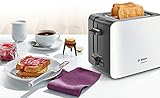 Bosch TAT6A111 Kompakt-Toaster ComfortLine, automatische Brotzentrierung, Auftaufunktion, 1090 W, weiß/dunkelgrau - 6