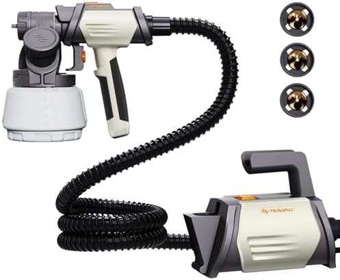 Tilswall Paint Sprayer 800W HVLP Spray Paint Gun, Electric Paint Sprayer Gun with 4 Nozzles & 3 Patterns for House Painting Furniture Cabinets Fence Home Walls Shark 800 (White, 1300 ml) Tilswall Paint Sprayer 800W HVLP Spray Paint Gun, Electric Paint Sprayer Gun with 4 Nozzles & 3 Patterns for House Painting Furniture Cabinets Fence Home Walls Shark 800 (White, 1300 ml)