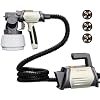 Tilswall Paint Sprayer 800W HVLP Spray Paint Gun, Electric Paint Sprayer Gun with 4 Nozzles & 3 Patterns for House Painting Furniture Cabinets Fence Home Walls Shark 800 White, 1300 ml