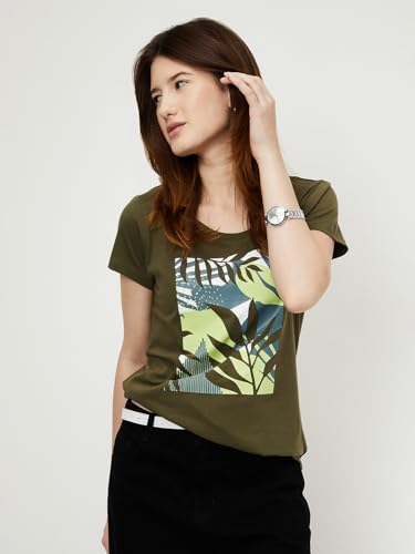 Image of Max Women's Cotton Regular Fit Graphic Printed T-Shirt - Pack of 2