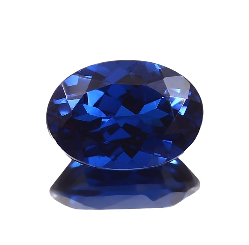 Saphir bleu de prestige 14x10mm, gemme ovale taillée pour bague de luxe