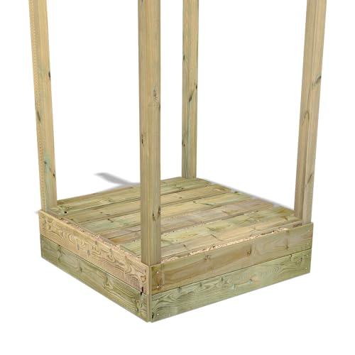 WICKEY Sandkasten Erhöhung aus Holz - Sandkiste - Xtra Box 80 - Sandkasten Buddelkiste mit Deckel für Wickey Spieltürme, Klettergerüste, Schaukelgerüste