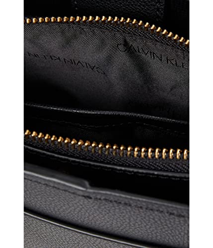 Image of Calvin Klein Women's Hailey Micro Pebble Triple Compartment Chain Crossbody