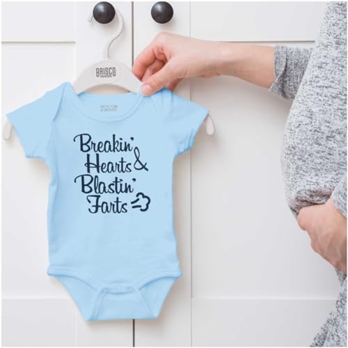 Image of Breakin Hearts Blastin Funny Silly Baby Romper Boys or Girls