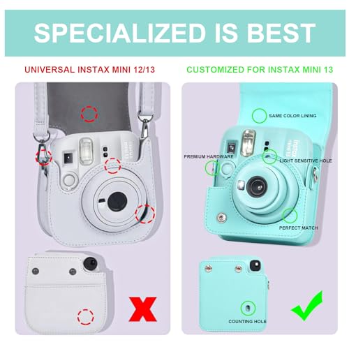 Funda cámara Fujifilm Instax Mini 13 verde con álbum miniatura 4