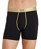 Saxx Platinum Boxer Brief, L, Black/Silver