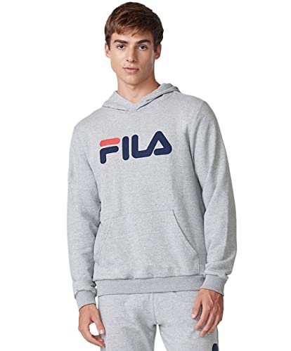 CASACO COM CAPUZ MASCULINO FILA LETTER Cor:Cinza;Tamanho:G