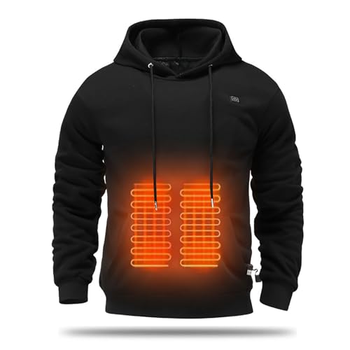 Heated Hoodie For Men Pullover 4xl Unisex Pullover Heavyweight Drawstring Heated Sweatshirt Men Women With Pocket3