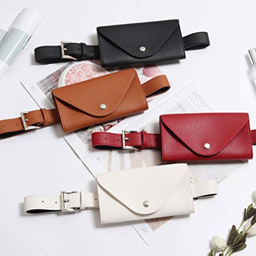Belt Purse PU Red Mini Belt Phone Bag Envelope Waist Pack Thigh Purse for Women Small Phone3