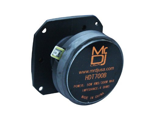Mr. Dj HDT700B 3.5-Inch Titanium Bullet High Compression Tweeter with 10 Ounce Ferrite Magnet (Black)