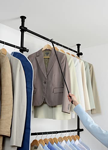 WENKO Aufhängehilfe, Zubehör zum Teleskop-System Herkules, Stahl, Schwarz/Schwarz, 4 x 76 x 1 cm